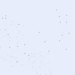 Abstract polygonal technology background with connecting dots and lines