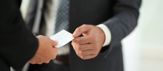 Exchange business card for first time meet