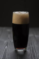 glass of black beer
