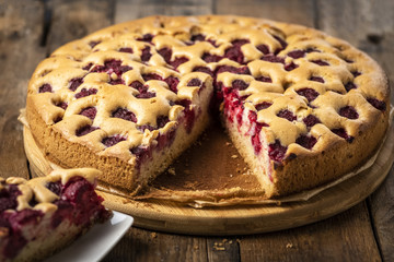 homemade cake with fruit