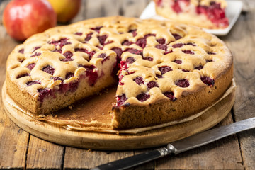 homemade cake with fruit