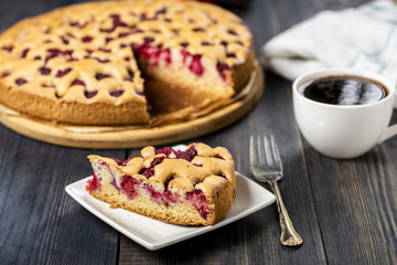 homemade cake with fruit