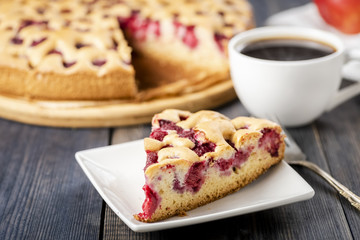 homemade cake with fruit