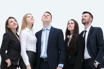 employees are confidently looking forward