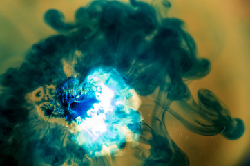 chemical experiment with paints