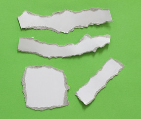 pieces of torn paper texture background, copy space.