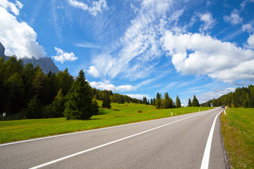 Mountain road at the Italy