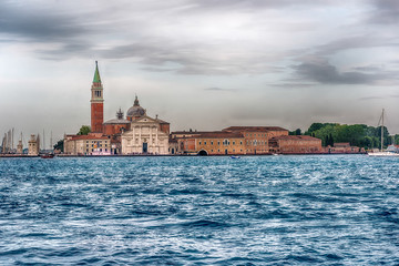 Fototapeta na wymiar Scenic view of St George Church and Island, Venice, Italy