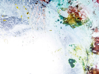 chemical experiment with paints
