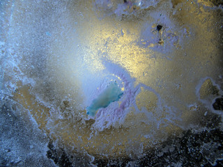 chemical experiment with paints