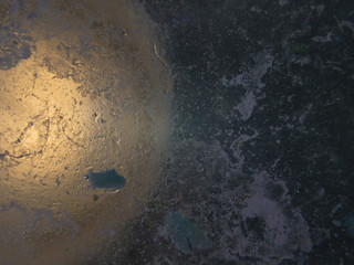 chemical experiment with paints