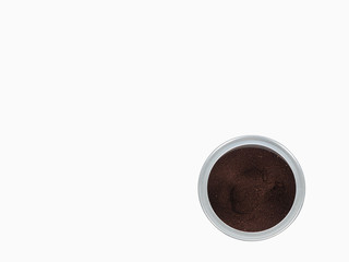 Obraz na płótnie Canvas Overhead view of open coffee can