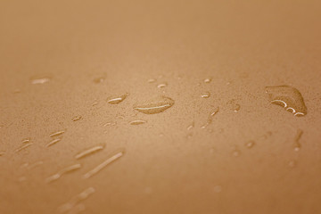 Drops of water and splashes in a kitchen