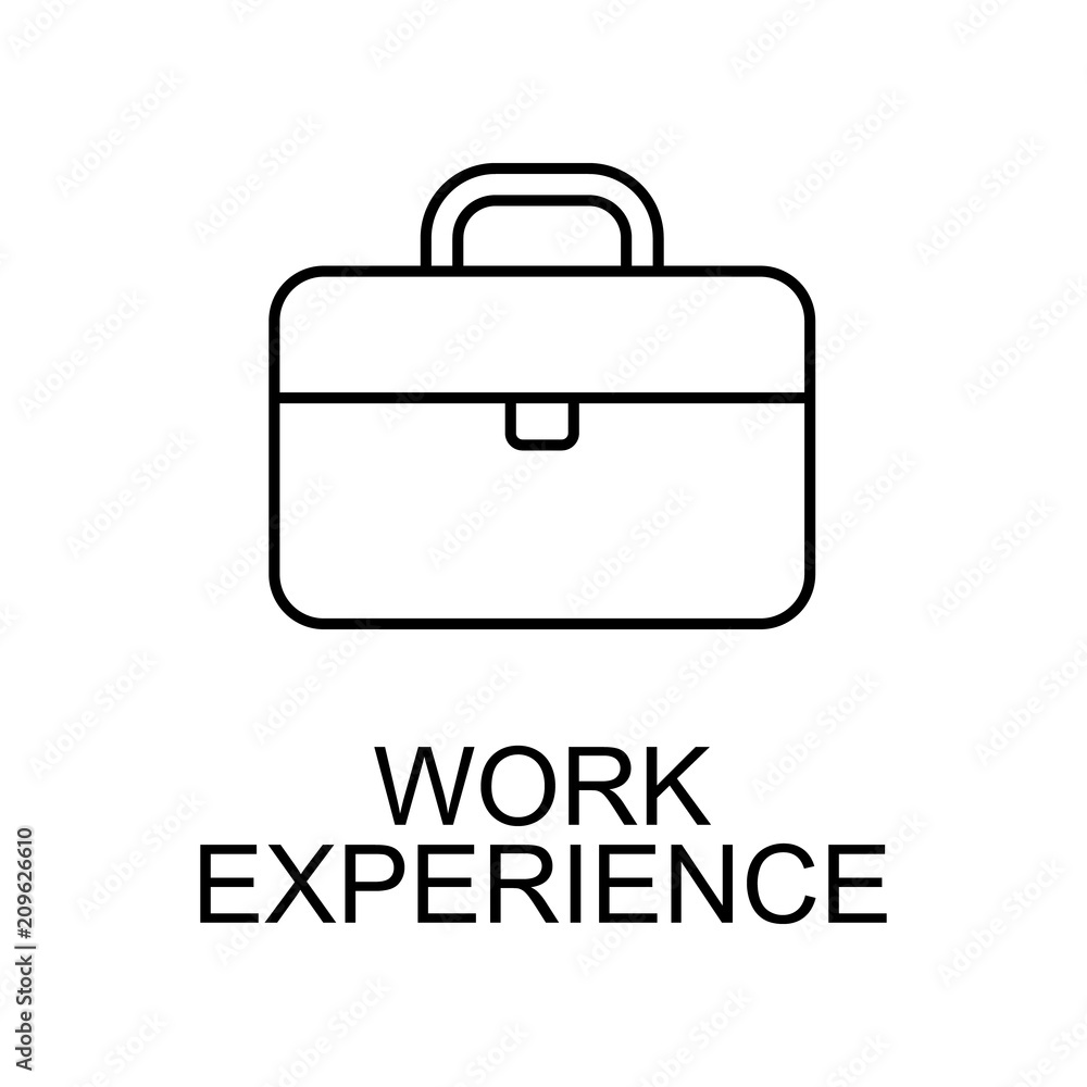 Poster work experience line icon. element of human resources signs with name for mobile concept and web app