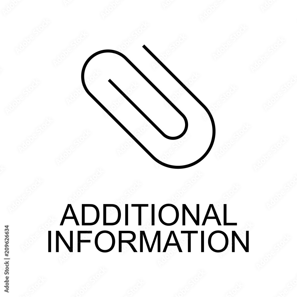 Poster additional information line icon. element of human resources signs with name for mobile concept and 