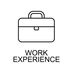 work experience line icon. Element of human resources signs with name for mobile concept and web apps. Thin line work experience line icon can be used for web and mobile
