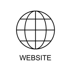 website line icon. Element of human resources signs with name for mobile concept and web apps. Thin line website line icon can be used for web and mobile