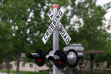 Crossing Railroad Sign