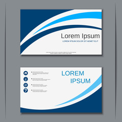Modern business visiting card vector design template