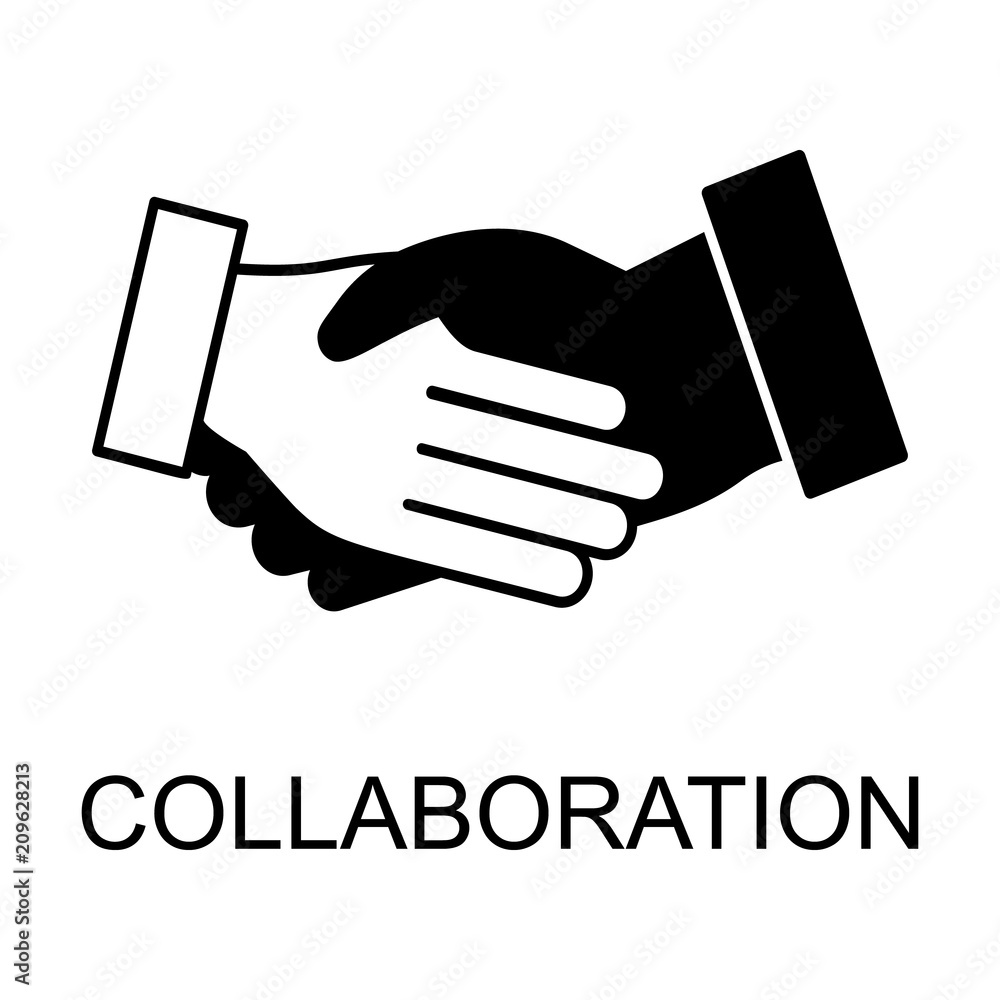 Aufkleber collaboration icon. element of software development signs with name for mobile concept and web apps.