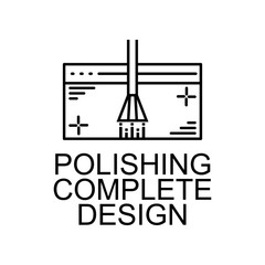 polishing complete design icon. Element of web development signs with name for mobile concept and web apps. Detailed polishing complete design icon can be used for web and mobile