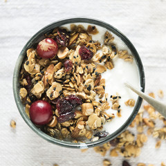 Healthy granola food photography recipe idea