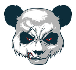 Angry panda. Vector illustration © dan177