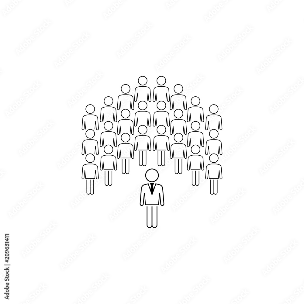Poster customer search icon. element of business icon for mobile concept and web apps. thin line customer s