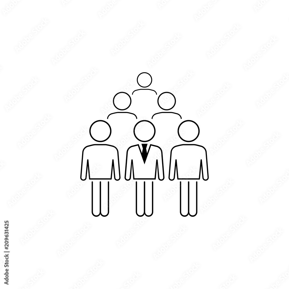 Poster business man in crowd icon. element of business icon for mobile concept and web apps. thin line busi