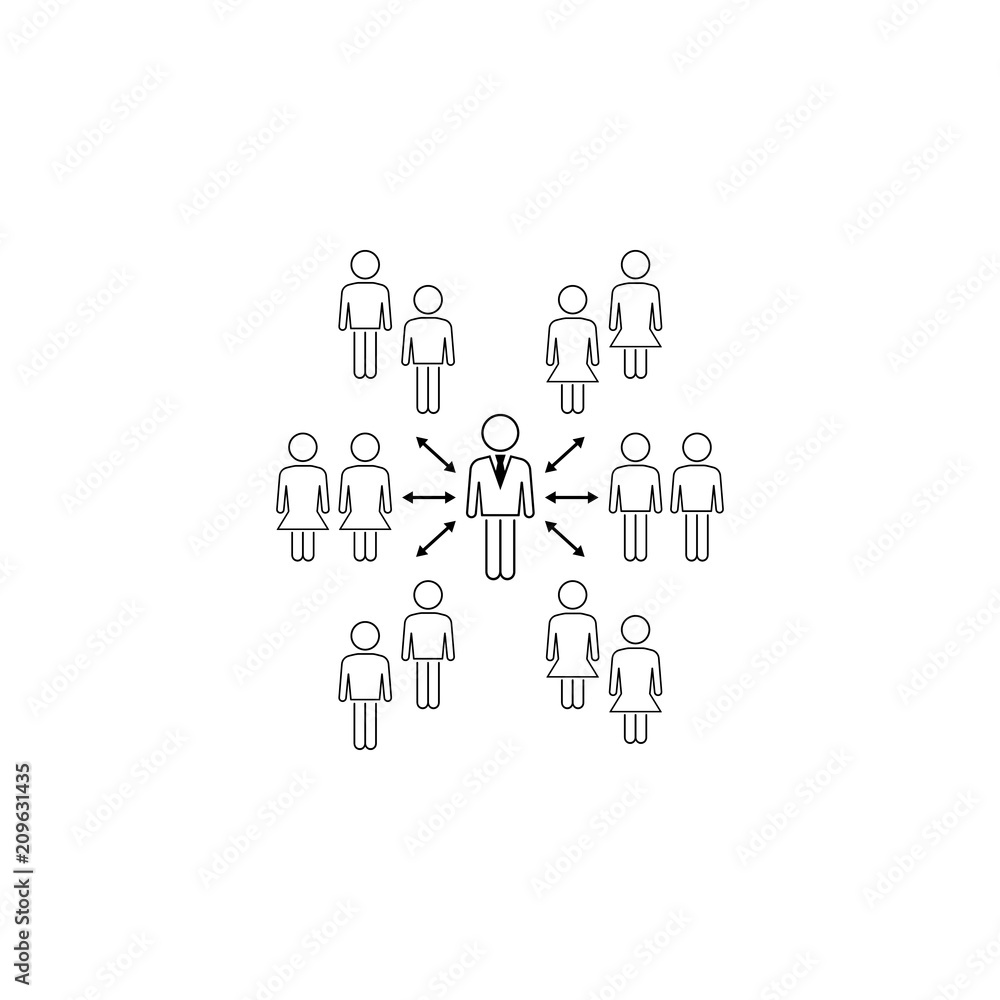 Poster business relationship with customers icon. element of business icon for mobile concept and web apps.