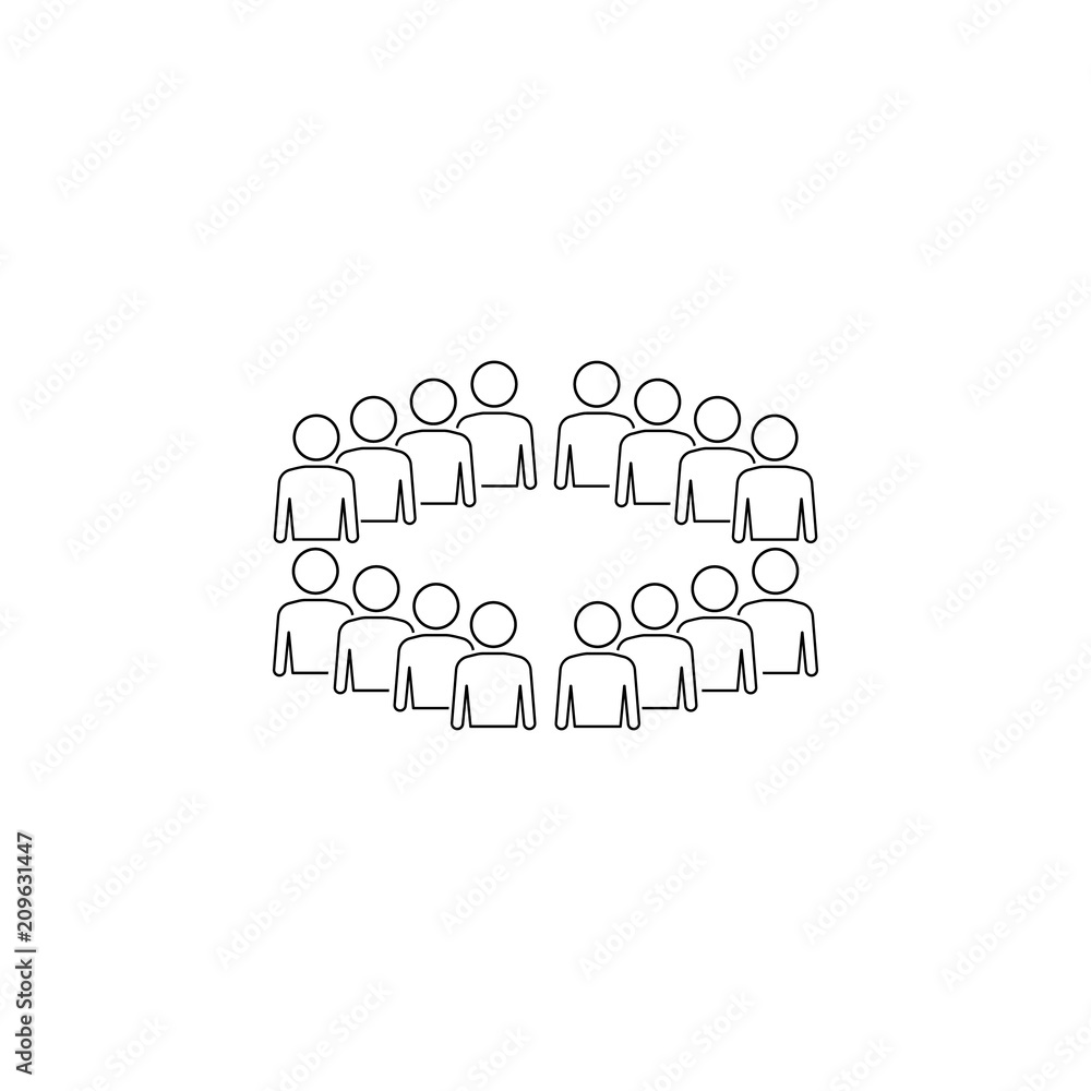 Poster employees of the organization icon. element of business icon for mobile concept and web apps. thin l