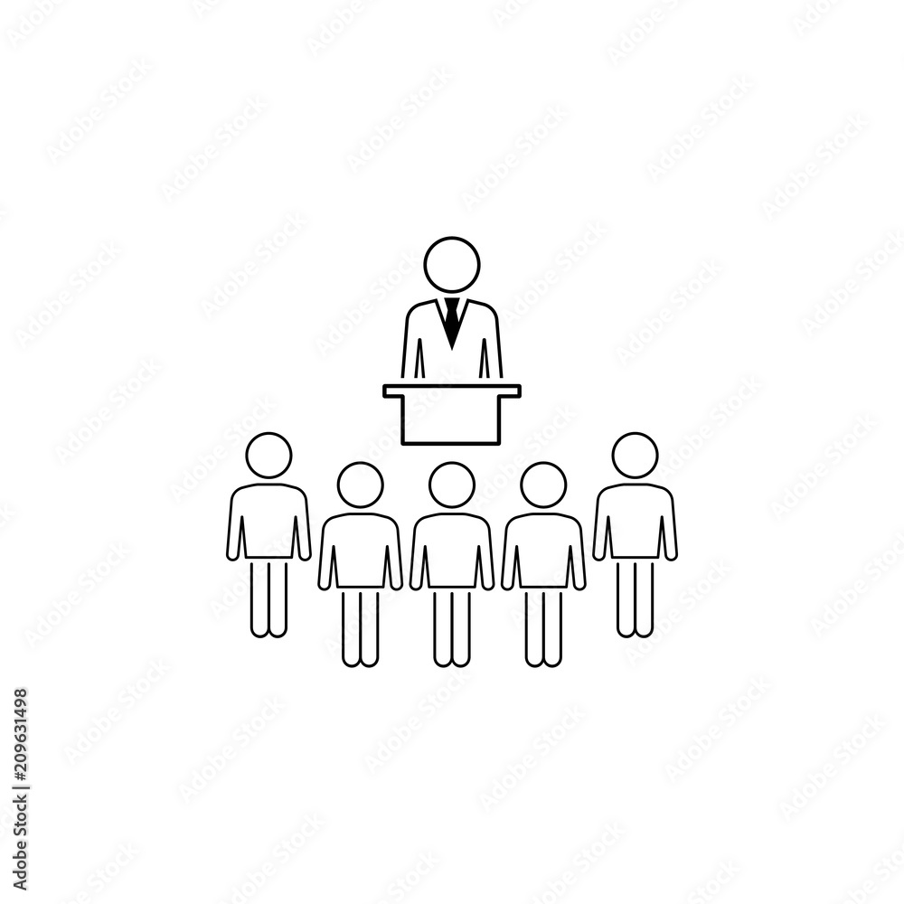 Poster speech icon. element of business icon for mobile concept and web apps. thin line speech icon can be 