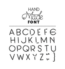 hand made font alphabet vector illustration design