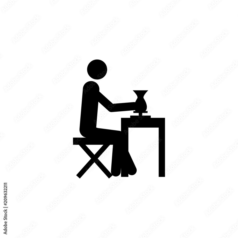 Poster sculptor icon. element of people at work icon for mobile concept and web apps. detailed sculptor ico