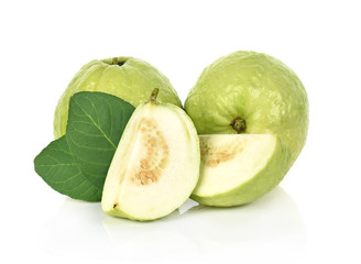 fresh guava fruit  isolated on white background