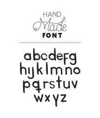 hand made font alphabet vector illustration design
