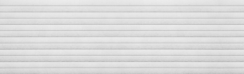 Panorama of White wooden wall planks background