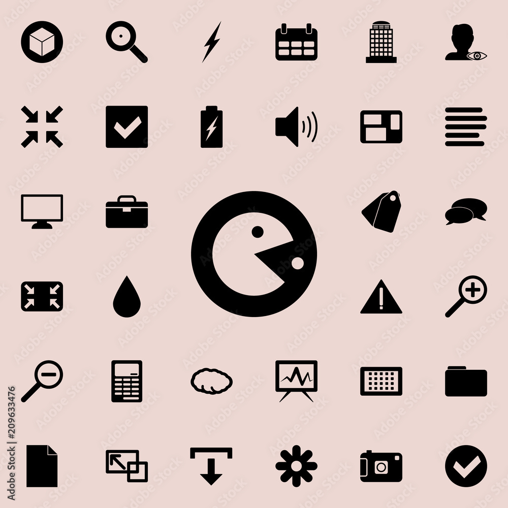 Poster game character in a circle icon. detailed set of minimalistic icons. premium graphic design. one of 