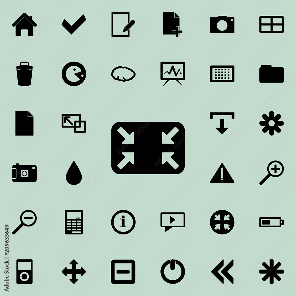 Poster arrows in a rectangle icon. detailed set of minimalistic icons. premium graphic design. one of the c