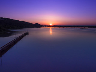 Sunset over the Arkansas River