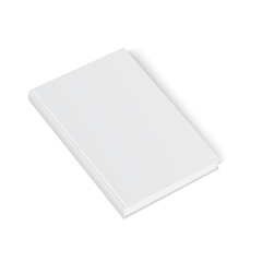 Closed book, cover. Mockup for the cover design. High detail. Isolated on white background