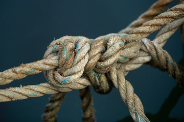 Close up detail of industrial rope