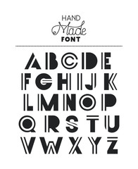 hand made font alphabet vector illustration design