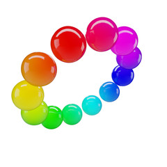 Color circle crystal ball