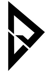 triangle with three line logo