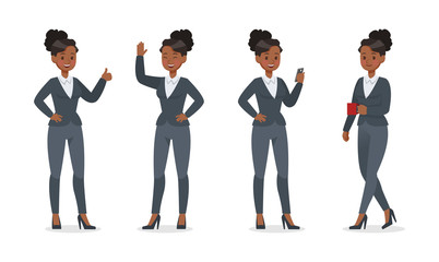 businesswoman working in office character vector design no.9