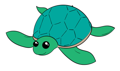 Obraz premium Cartoon Turtle