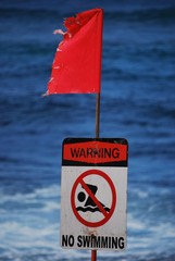 No swim Sign
