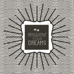 dreams message with hand made font vector illustration design