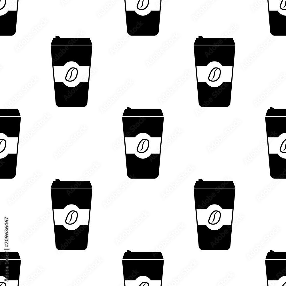 Poster plenty of coffee icon. element of bad habbits icon for mobile concept and web apps. pattern repeat s